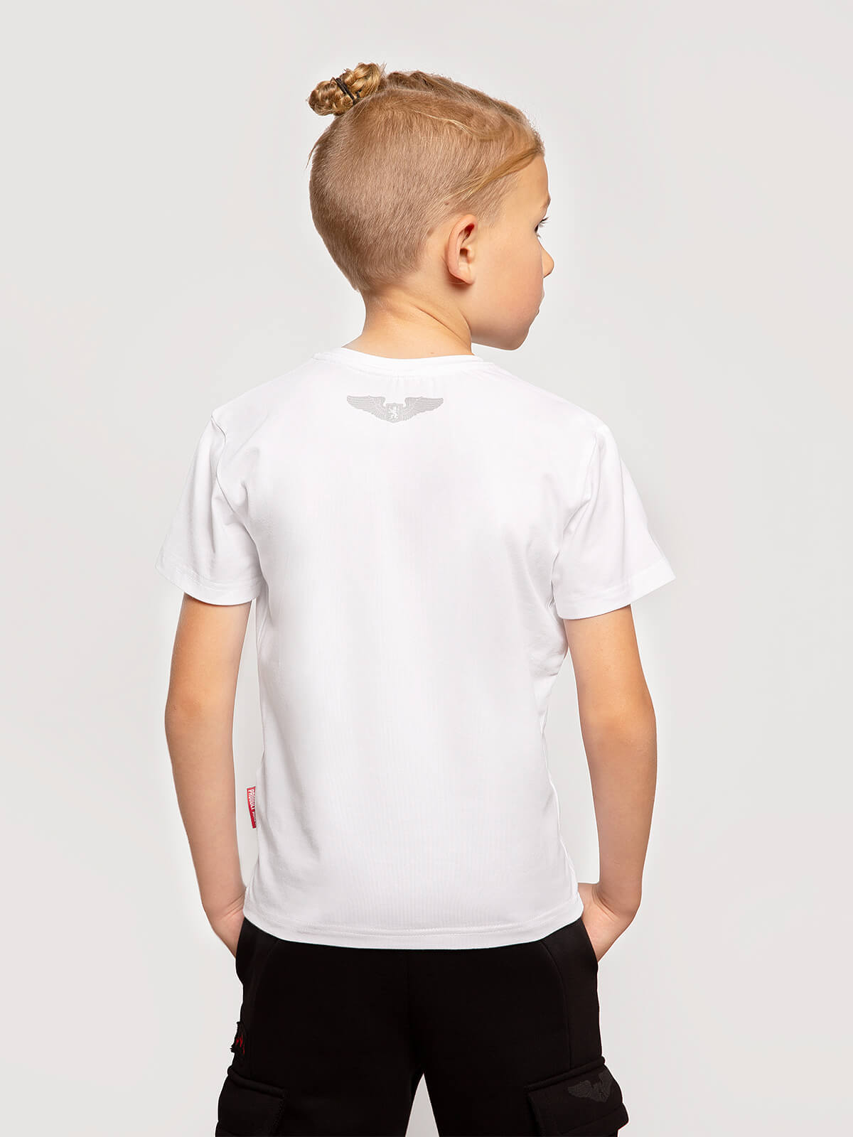 Kids T-Shirt An-225. Color white. 
Material: 95% cotton, 5% spandex.