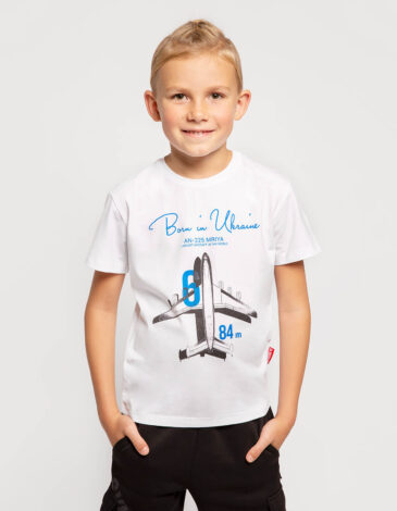 Kids T-Shirt An-225. Color white. Unisex T-shirt well suited for both boys and girls.