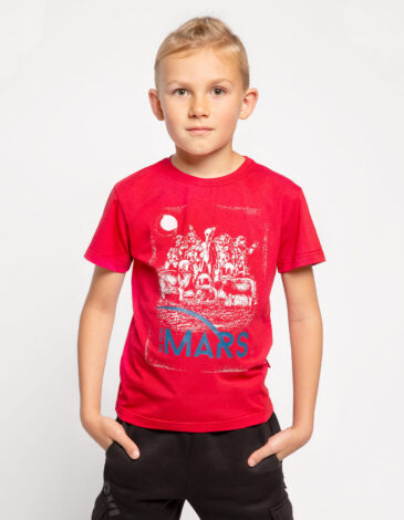 Kids T-Shirt Mars. Color red. Unisex T-shirt well suited for both boys and girls.