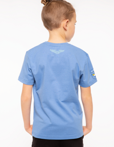 Kids T-Shirt Flying Squirrels. Color sky blue. .