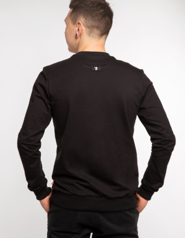 Men's Long Sleeves Syla. Color black. Material: 97% cotton, 3% spandex.
