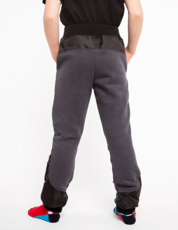 Kids Trousers Soft Landing. Color dark gray. Unisex trousers.