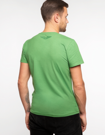 Чоловіча Футболка Нічого Зайвого. Колір зелений.  До футболки можна придбати подарункове упакування   Відтінки кольорів на вашому екрані можуть відрізнятися від кольору оригіналу.