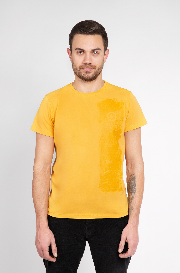 Men's T-Shirt Must-Have. Color yellow. Unisex T-shirt (men’s sizes).