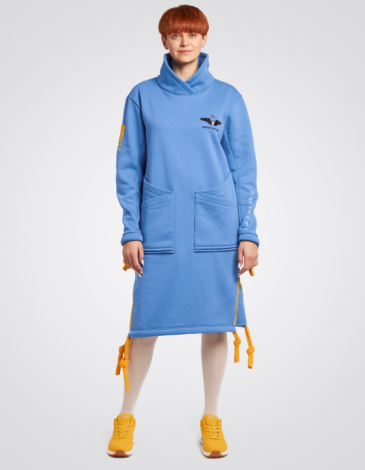 Women's Warm Dress Rapid. Color sky blue. 1.