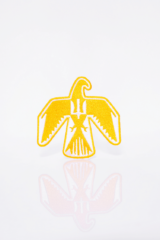Нашивка Птах-Тризуб. Індіанський птах з тризубом — символ Івана Даценка, льотчика, що став індіанським вождем.