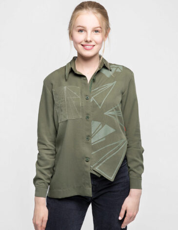 Women's Shirt Paper Wings. Color khaki. .