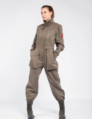 Women's Jumpsuit Rebellious Spirit. Color khaki. .