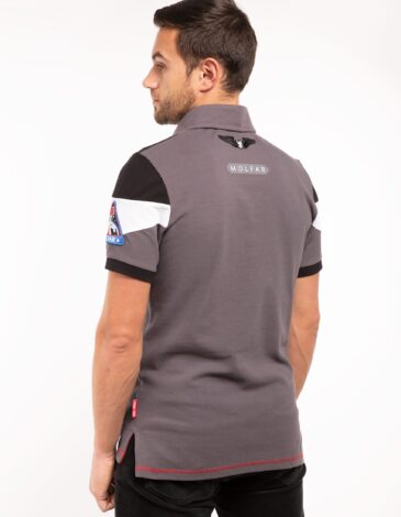 Men's Polo Shirt Molfar’s Second Expedition. Color graphite. .