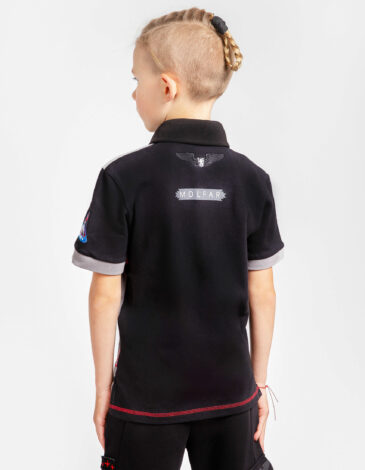 Kids Polo Shirt Molfars’ Second Expedition. Color graphite. .