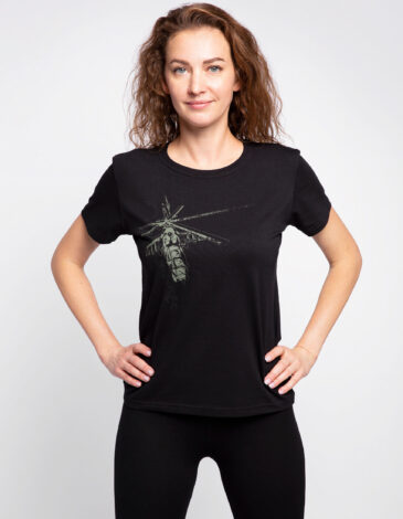 Women's T-Shirt Fire Of Fiery 3.0. Color black. .