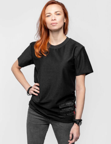 Women T-Shirt Let The Truth Fill The Air. Color black. .