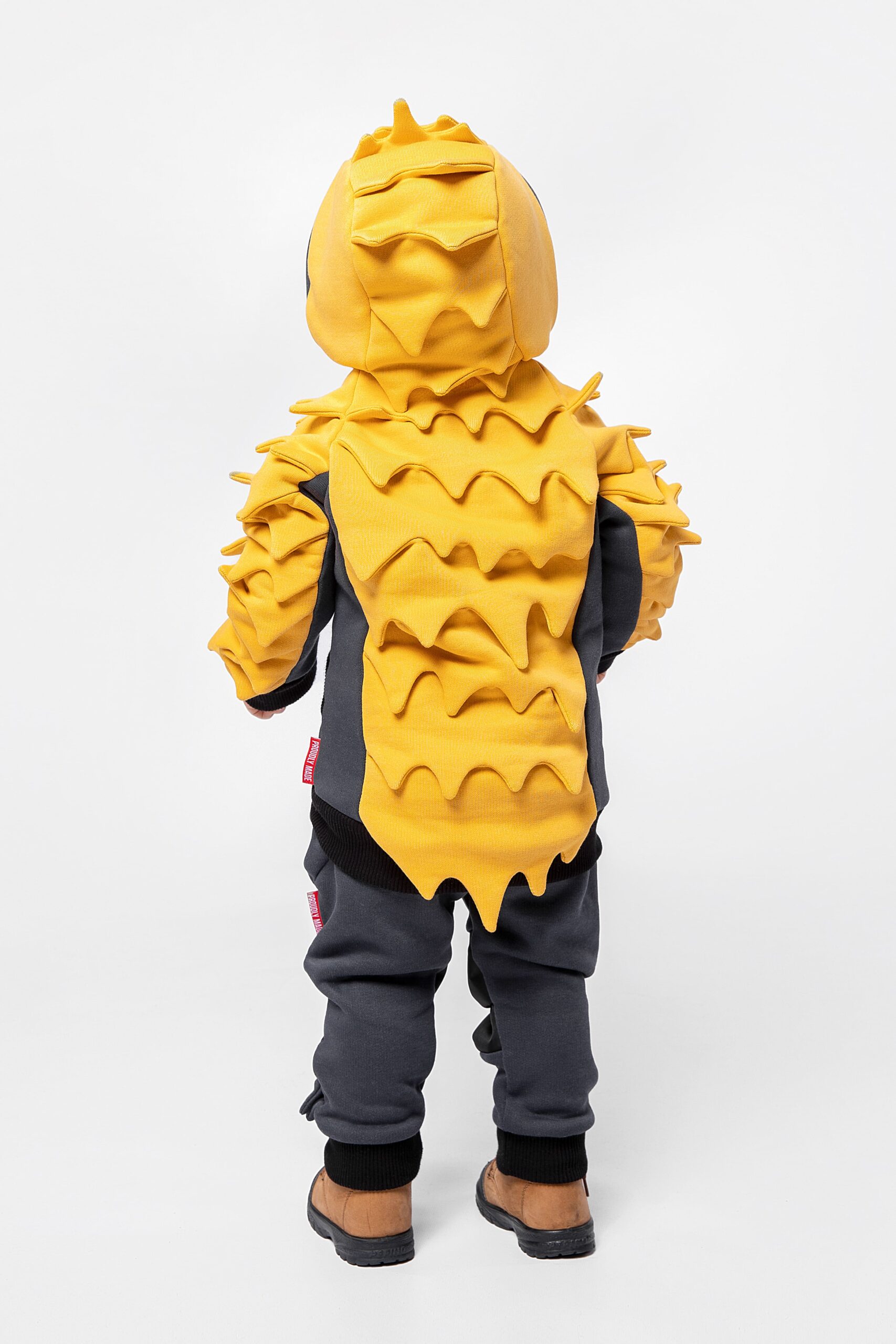 Kid`s Hoodie Pangolin. Color yellow. 11.