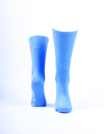 Socks Remove Before Night. Color sky blue. 4.