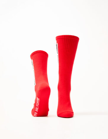 Socks Remove Before Night. Color red. 1.