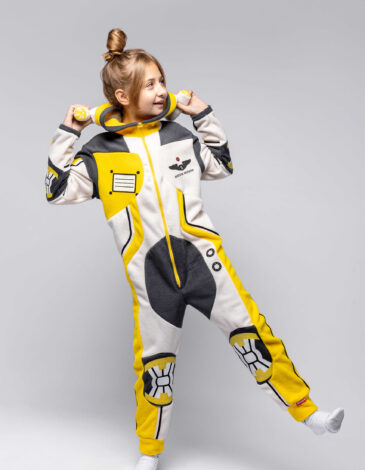 Pajamas Spacesuit. Color yellow. .