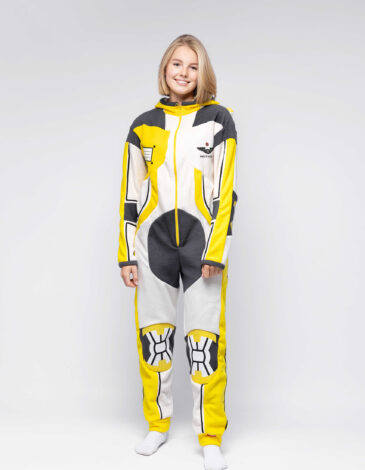 Women's Kigurumi Pajamas Spacesuit. Color yellow. .