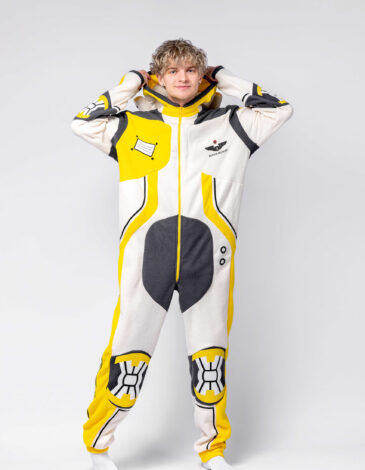 Men's Kigurumi Pajamas Spacesuit. Color yellow. .