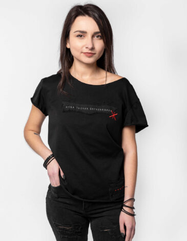 Women's T-Shirt New Drummer`s Gilfriend. Color black. .