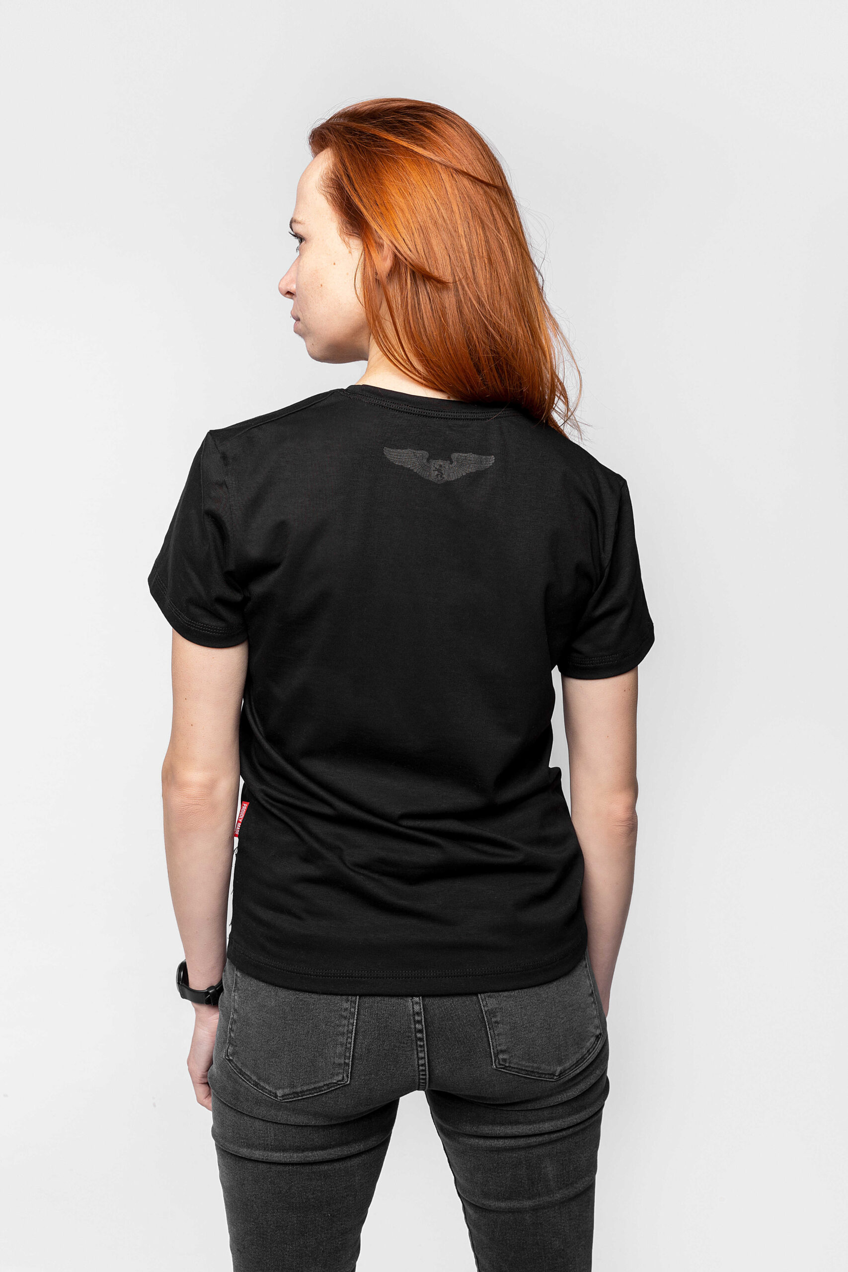 Women's T-Shirt Exiled From Hell. Color black. 1.