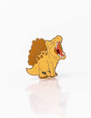 Pin Stegosaurus. Color sand. .