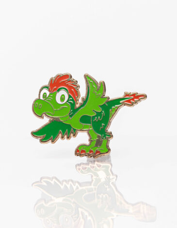 Pin Archaeopatrik. Color green. .