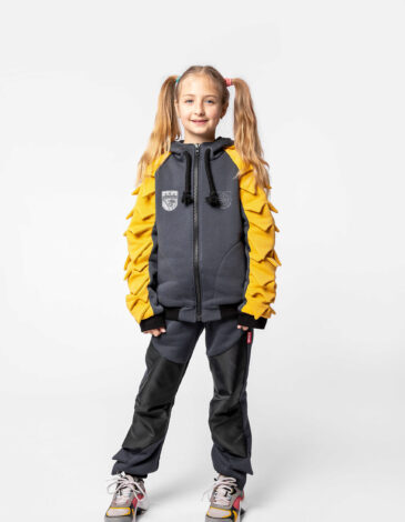 Kids Tracking Suit Pangolin. Color yellow. .