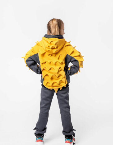 Kids Tracking Suit Pangolin. Color yellow. Unisex tracking suits.
