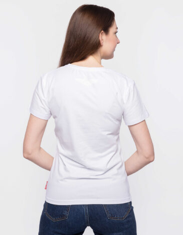 Women's T-Shirt Courageous. Color white. .