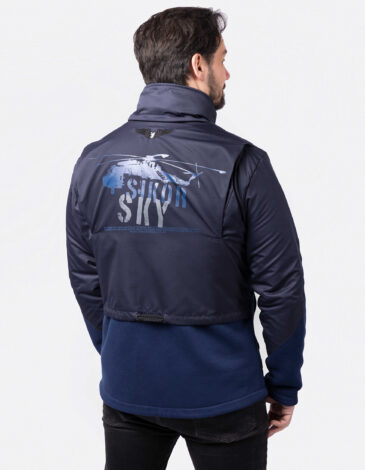 Men's Hoodie Skycrane. Color navy blue. .