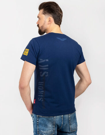 Men's T-Shirt Skycrane. Color navy blue. .