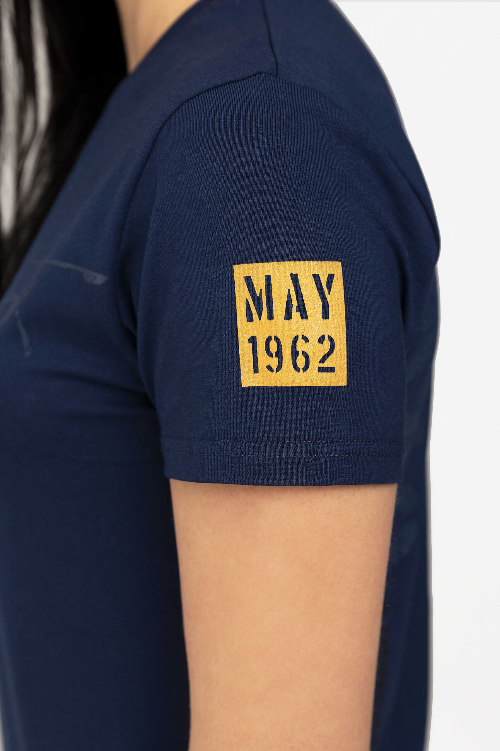 Women's T-Shirt Skycrane. Color navy blue. 2.