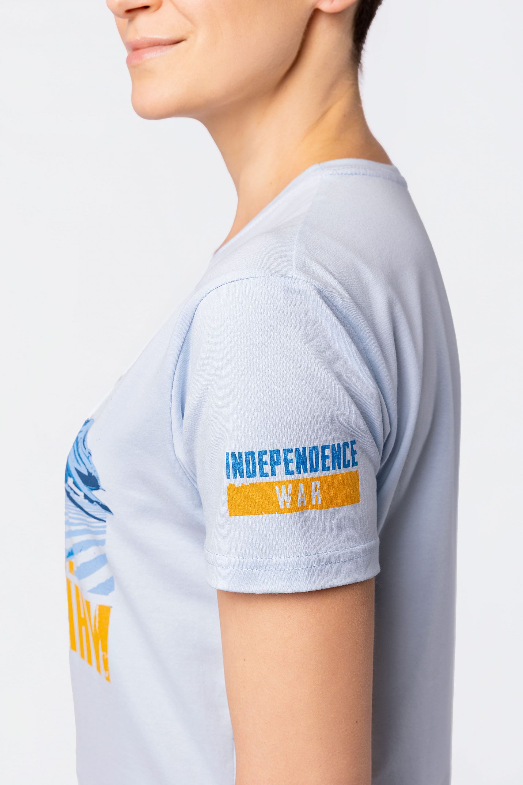 Women's T-Shirt We Are From Ukraine.а. Color light blue. 3.