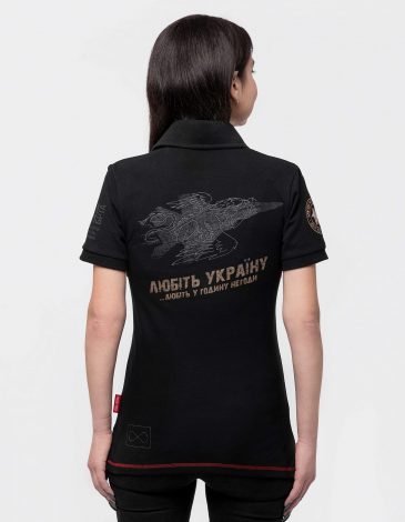 Women's Polo Shirt 204 Brigade. Color black. .
