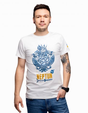 Men's T-Shirt Neptune. Color off-white. .