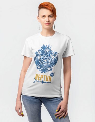 Women's T-Shirt Neptune. Color off-white. .