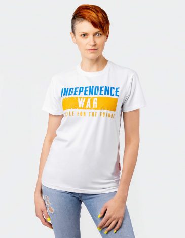 Women's T-Shirt Independence War. Color white. .