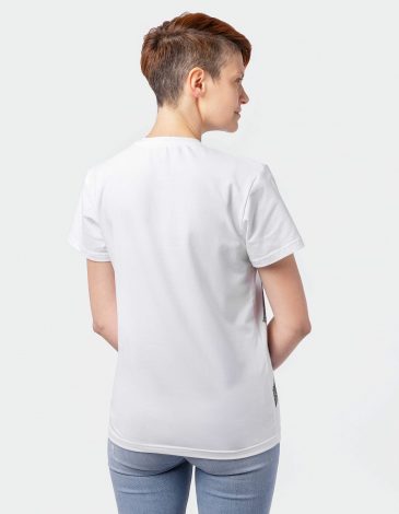 Women's T-Shirt Bayraktar. Color white. .