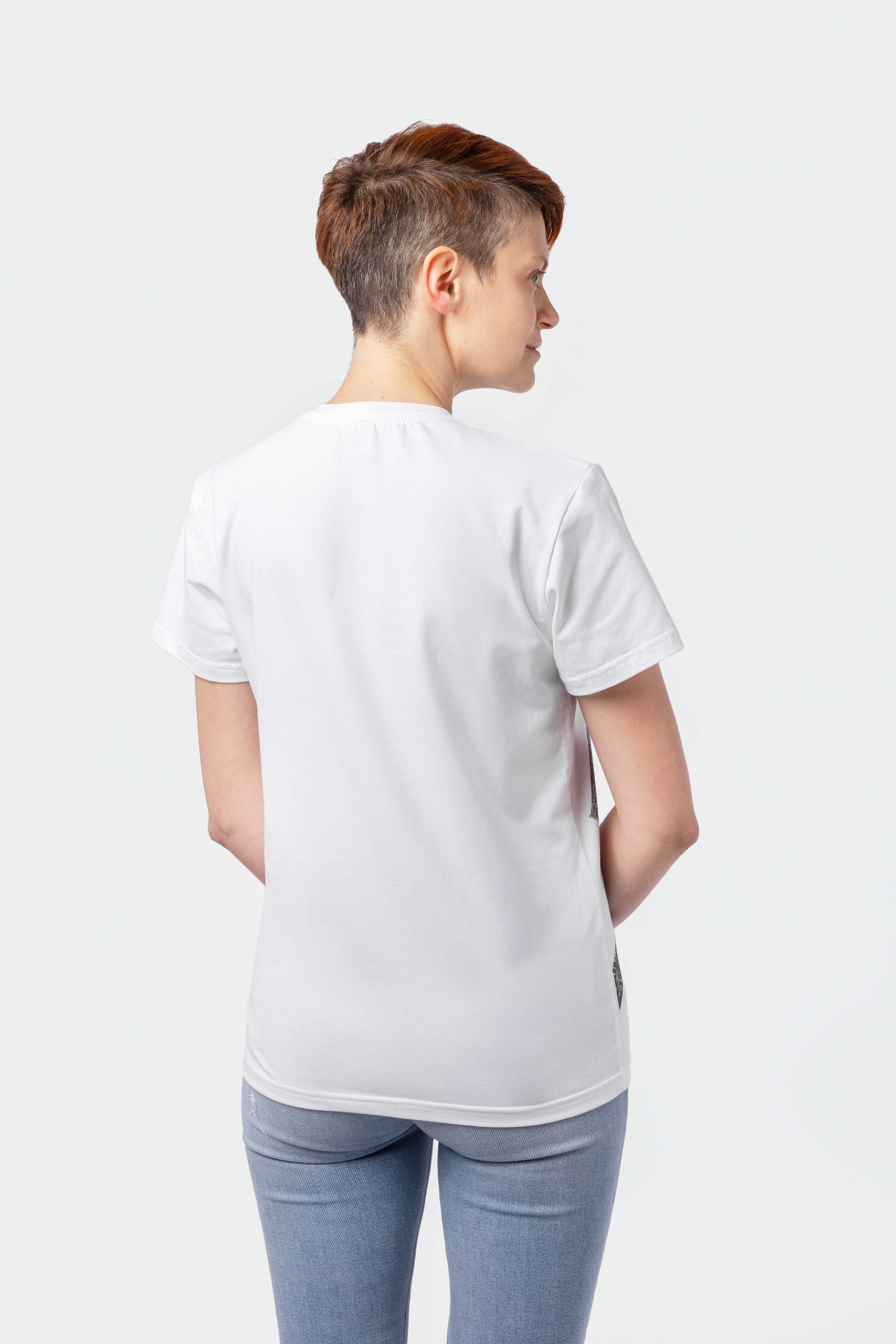 Women's T-Shirt Bayraktar. Color white. 1.