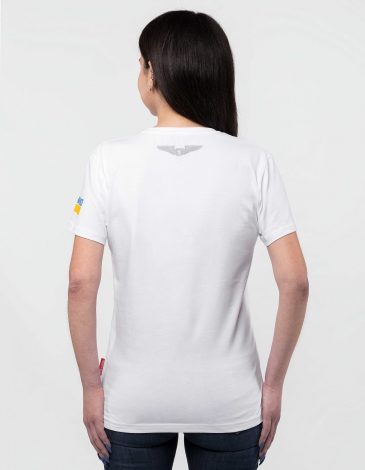 Women's T-Shirt From Ukraine With Nlaw. Color white. .