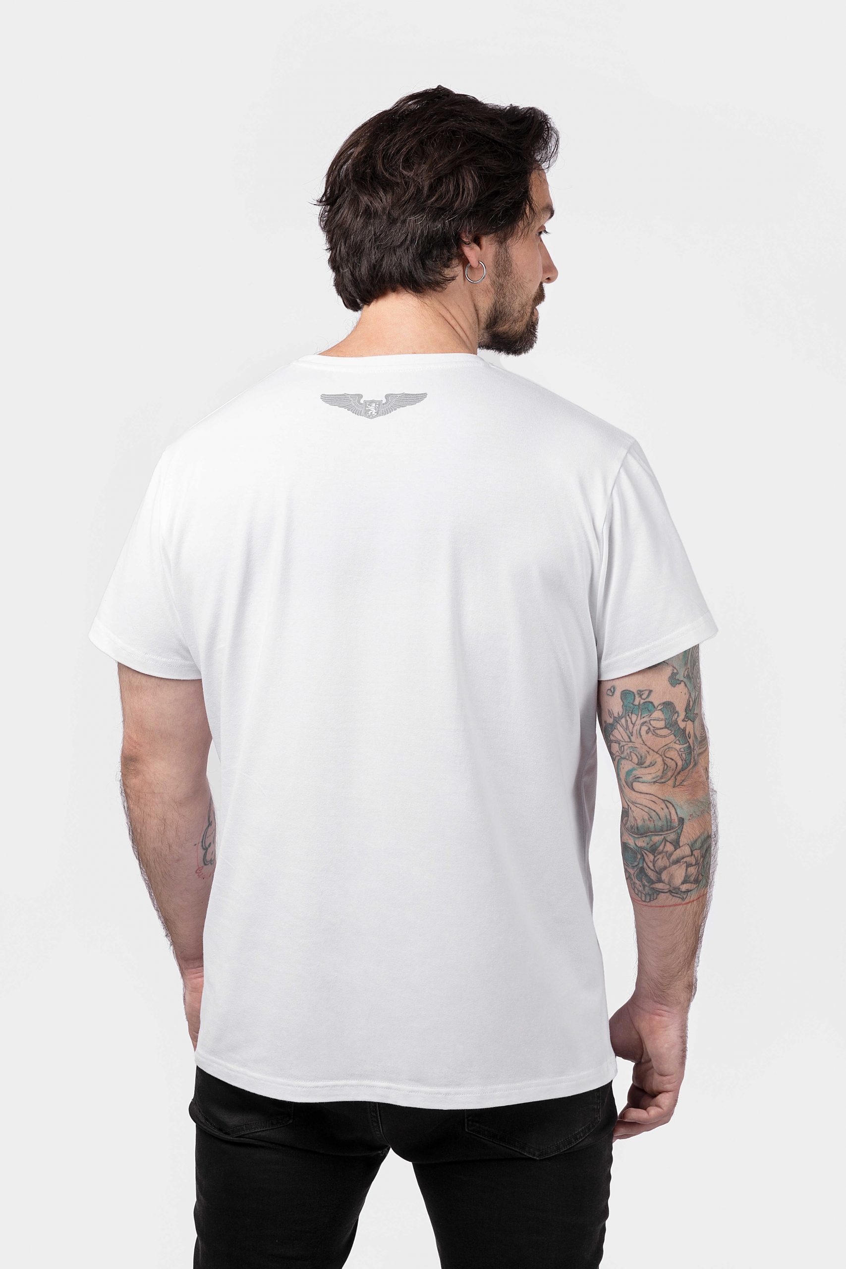 Men's T-Shirt From Ukraine With Nlaw. Color white.  Unisex T-shirt (men’s sizes).