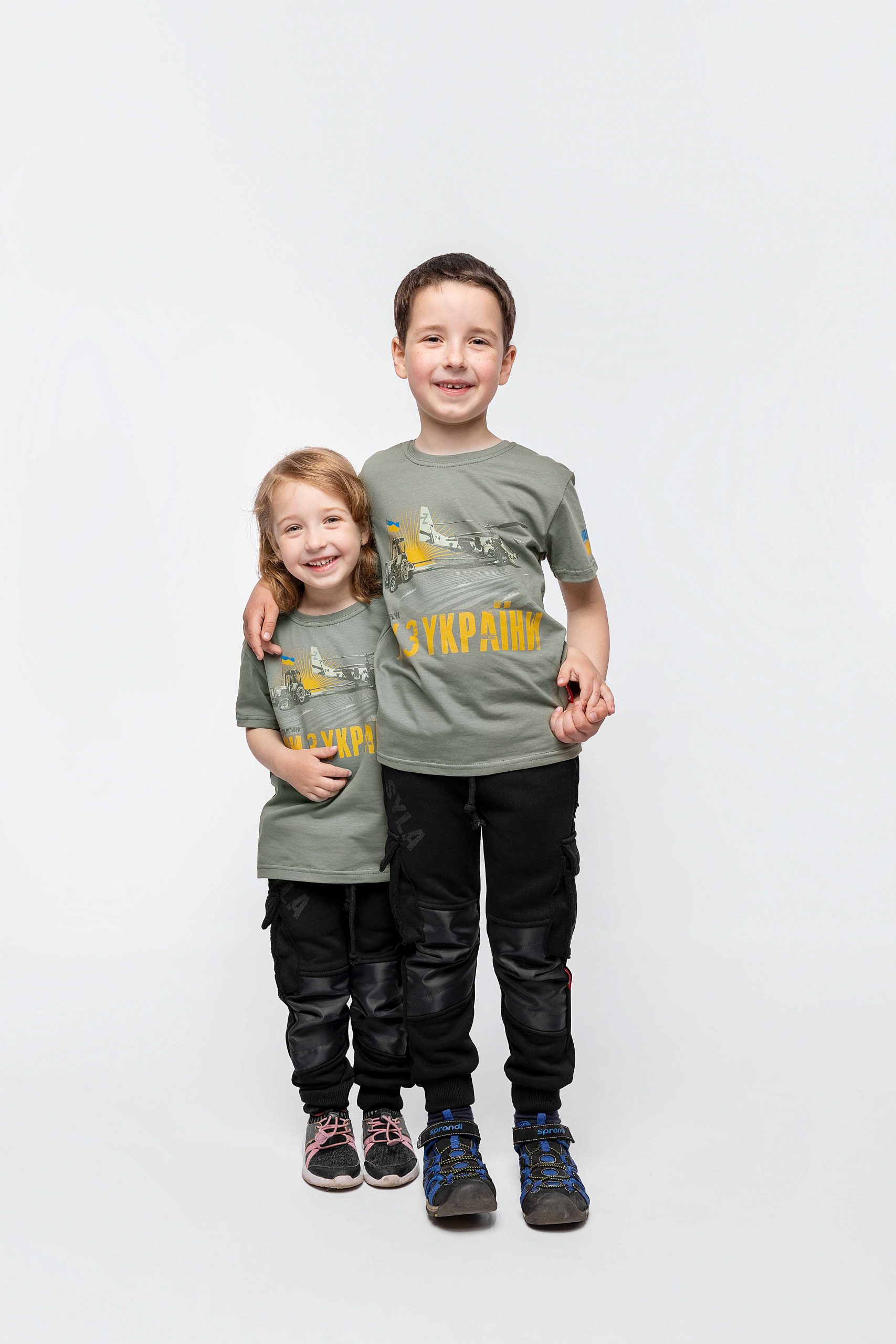 Kids T-Shirt We Are From Ukraine.h. Color khaki. 5.