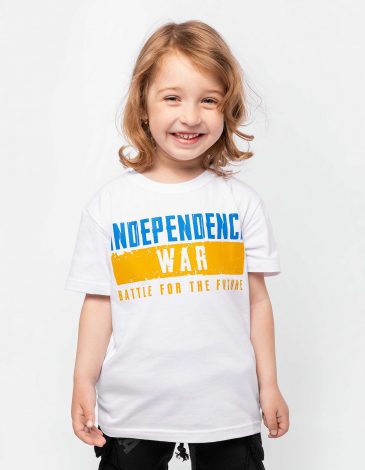 Kids T-Shirt Independence War. Color white. .