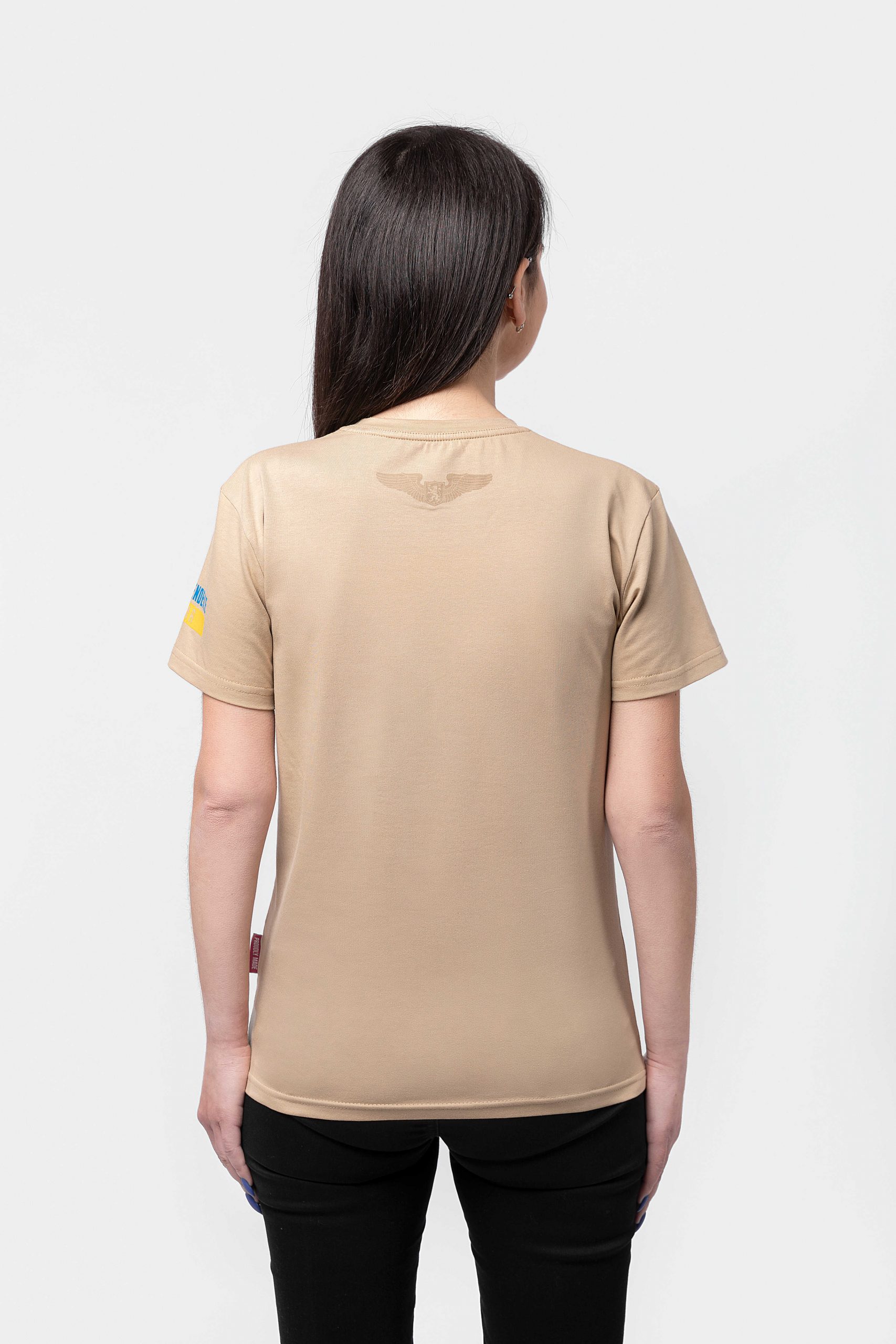 Women's T-Shirt Symarhl. Color sand. 1.