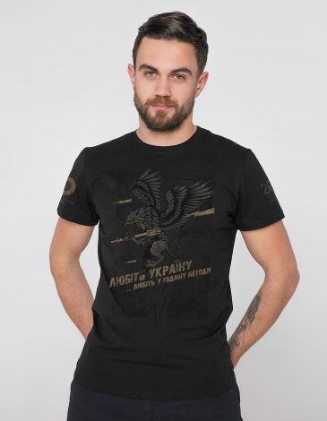 Men's T-Shirt Griffon. Color black. Unisex T-shirt (men’s sizes).
