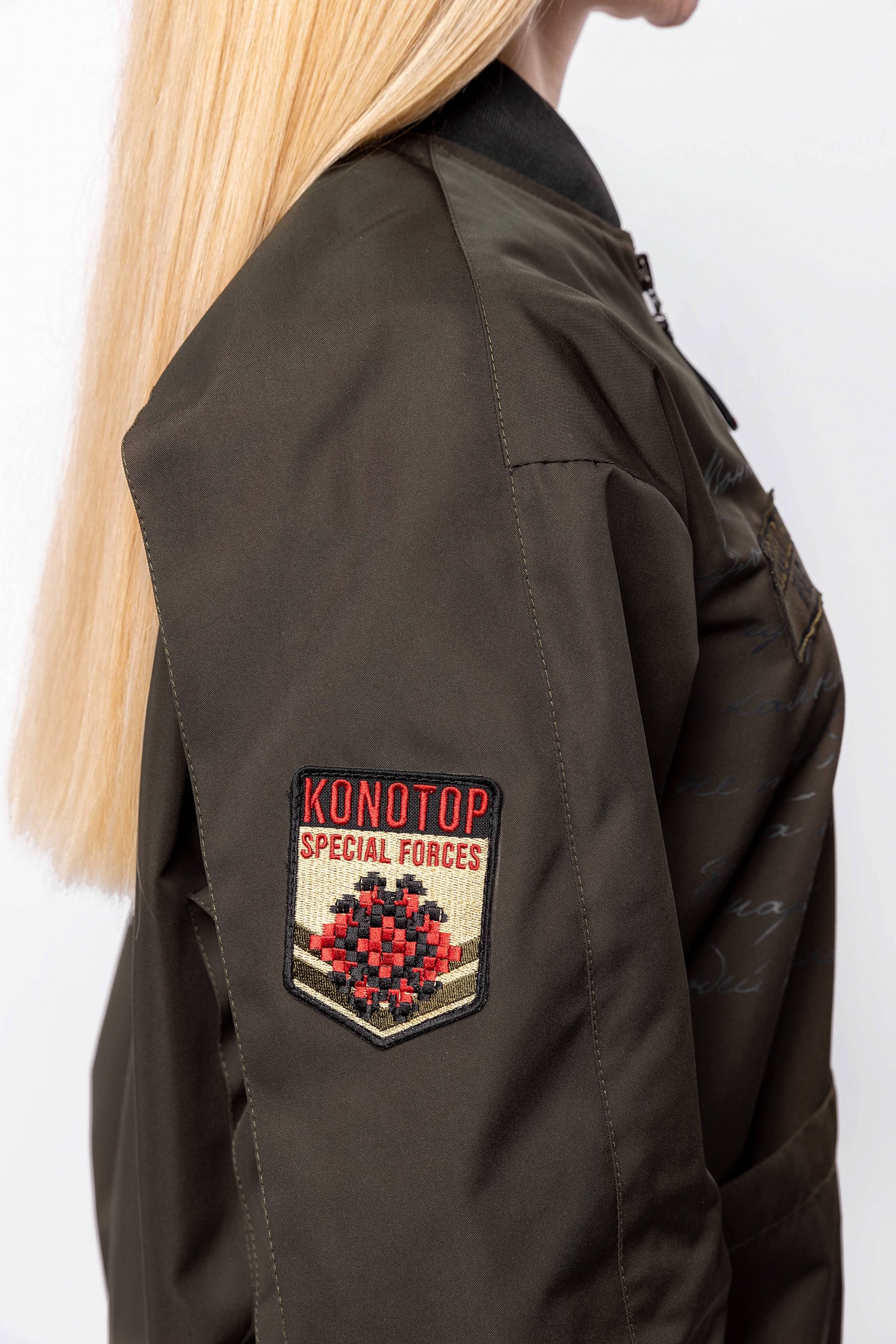 Women's Bomber Jacket Konotop Witch. Color khaki. 9.