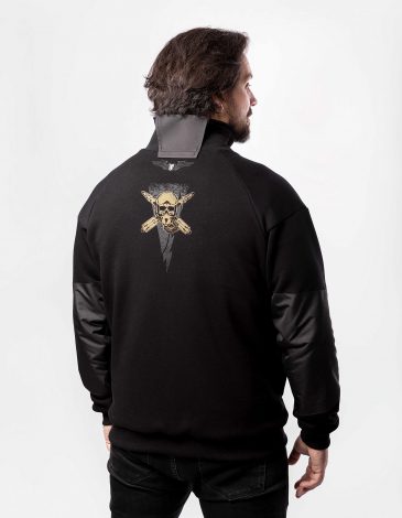 Men's Zippered Cardigan Thunderstrike. Color black. .