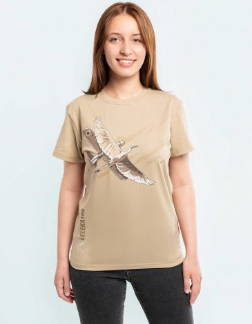 Women's T-Shirt Leleka 100. Color sand. Bonuses and discounts are not applied to this item.