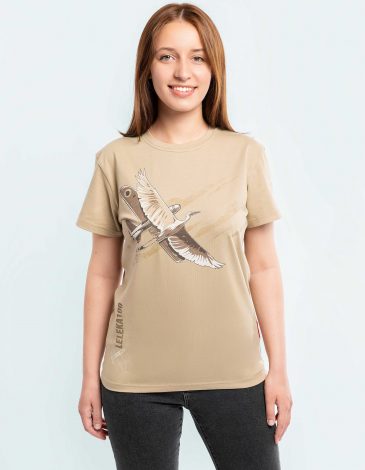 Women's T-Shirt Leleka 100. Color sand. .