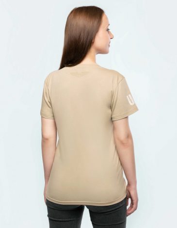 Women's T-Shirt Leleka 100. Color sand. UAH 200 from the sale of each T-shirt will be transferred to the charity fund 